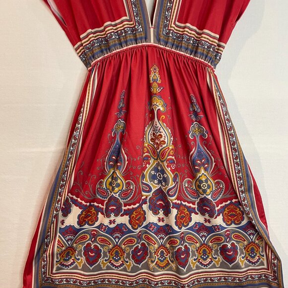 Twenty One V Neck Sundress Pretty Paisley Print Size Medium - Picture 7 of 13